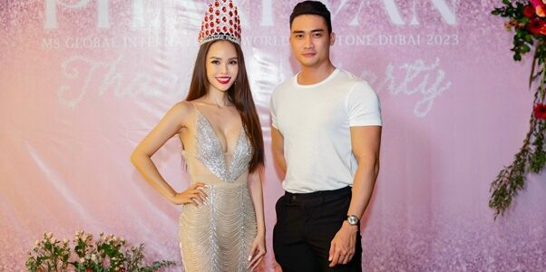 Lương Gia Huy, Quỳnh Thư chúc mừng Hồng Vân đăng quang Hoa hậu Quý bà Thế giới Milestone 2023