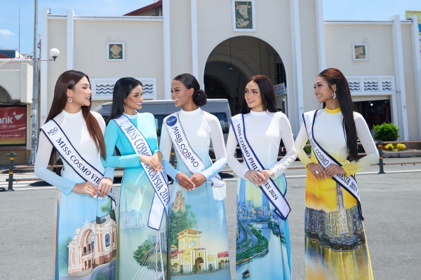 Xuân Hạnh cùng thí sinh Miss Cosmo 2024 khám phá đường phố TP.HCM