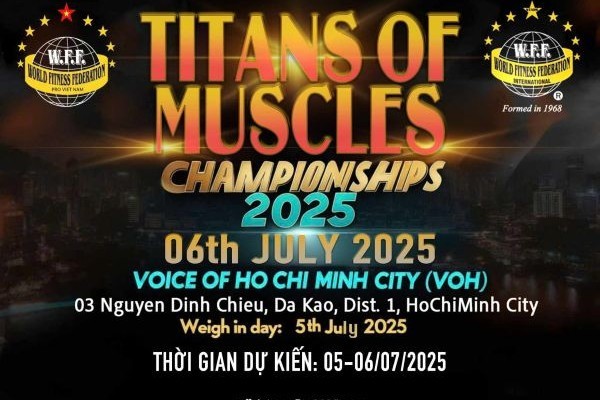 Titans Of Muscles Championships 2025 hội tụ các vận động viên thể hình